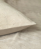 Dekbedovertrek microfiber Flanel Art beige 240 x 220 cm voor de slaapkamer