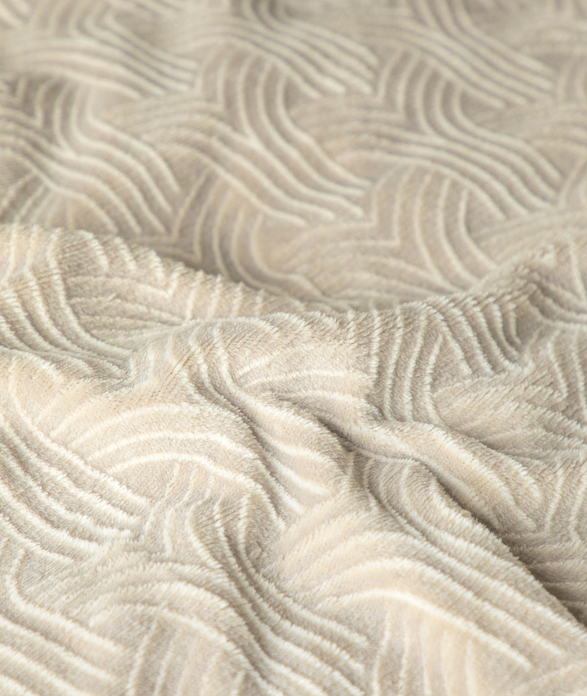 Dekbedovertrek microfiber Flanel Art beige 240 x 220 cm voor de slaapkamer