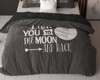 Dekbedovertrek Moon en Back antraciet 240 x 200/220 cm voor de slaapkamer