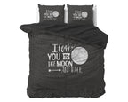 Dekbedovertrek Moon en Back antraciet 240 x 200/220 cm voor de slaapkamer