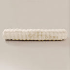 Bodykussen nepbont pompom beige 140 x 20 cm, stevig, wasbaar op 40°C voor slaapkamer