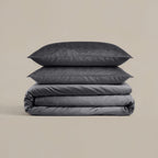 Dekbedovertrek fluweel antraciet 200 x 220 cm, met 2 kussenslopen 60 x 70 cm