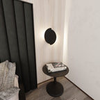Wandlamp gepoedercoat staal minimalistisch Formulier 9, zwart, 28 x 32 cm, voor gang, trap en entree
