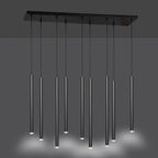 Hanglamp gepoedercoat staal Selter minimalistisch zwart 92 x 120 cm, 9 lichts met G9-fittingen voor woonkamer