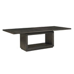 Eettafel uitschuifbaar acacia hout Oxford basaltgrijs 183/241 x 99 cm, rechthoekig voor de eetkamer
