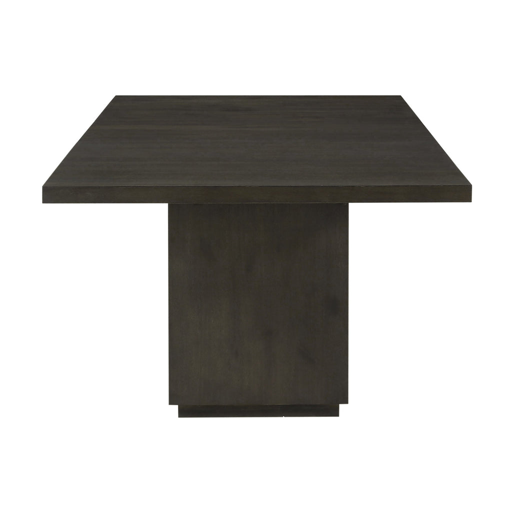 Eettafel uitschuifbaar acacia hout Oxford basaltgrijs 183/241 x 99 cm, rechthoekig voor de eetkamer