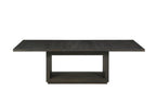 Eettafel uitschuifbaar acacia hout Oxford basaltgrijs 183/241 x 99 cm, rechthoekig voor de eetkamer