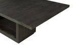 Eettafel uitschuifbaar acacia hout Oxford basaltgrijs 183/241 x 99 cm, rechthoekig voor de eetkamer