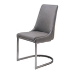 Eetkamerstoel metaal Oxford basaltgrijs, breedte 48 cm, set van 2 voor de eetkamer