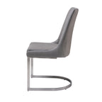 Eetkamerstoel metaal Oxford basaltgrijs, breedte 48 cm, set van 2 voor de eetkamer
