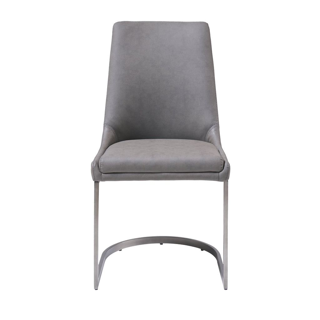 Eetkamerstoel metaal Oxford basaltgrijs, breedte 48 cm, set van 2 voor de eetkamer