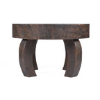 Salontafel massief hout Octo Chic, donker walnoot, 70 x 70 x 45 cm, voor de woonkamer