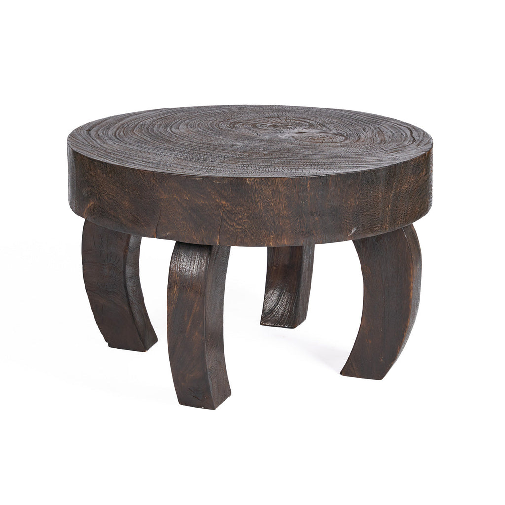 Salontafel massief hout Octo Chic, donker walnoot, 70 x 70 x 45 cm, voor de woonkamer