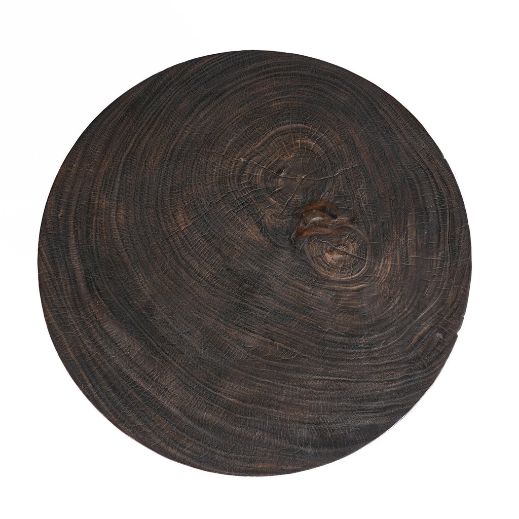 Salontafel massief hout Octo Chic, donker walnoot, 70 x 70 x 45 cm, voor de woonkamer