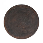 Bijzettafel massief hout Cone Alone donker walnoot rond Ø 50 cm, hoogte 50 cm
