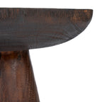 Bijzettafel massief hout Cone Alone donker walnoot rond Ø 50 cm, hoogte 50 cm
