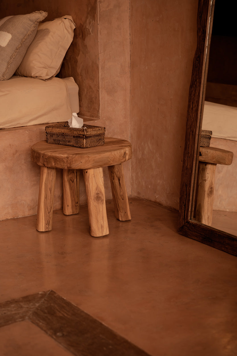 Tissuebox rotan handgevlochten naturel bruin 27 x 14 x 9 cm, met afneembaar deksel