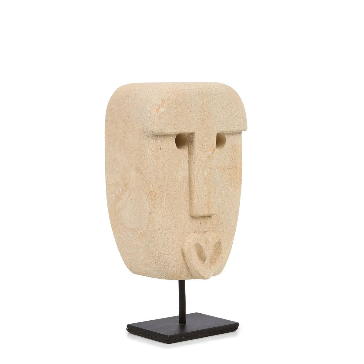 Decoratiebeeld zandsteen Sumbasteen #19 op standaard, naturel – h 16 x l 5 x b 8 cm, handgesneden