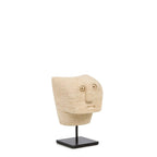 Stenen beeld zandsteen Sumba nr. 23 op standaard, handgesneden, naturel – 8 x 8 x 13 cm