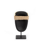Stenen beeld zandsteen handgesneden zwart, Sumba Steen #35 – 5 x 7 x 16 cm