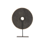 Decoratieobject schelpen op standaard, naturel wit, handgemaakt met ijzeren voet – 24 x 7 x 30 cm