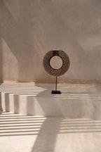 Decoratieobject schelpen op standaard Réunion, naturel – 40 x 10 x 48 cm, voor woonkamer, slaapkamer of gang