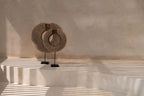 Decoratieobject schelpen op standaard Réunion, naturel – 40 x 10 x 48 cm, voor woonkamer, slaapkamer of gang
