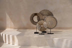 Decoratieobject schelpen op standaard Réunion, naturel – 40 x 10 x 48 cm, voor woonkamer, slaapkamer of gang