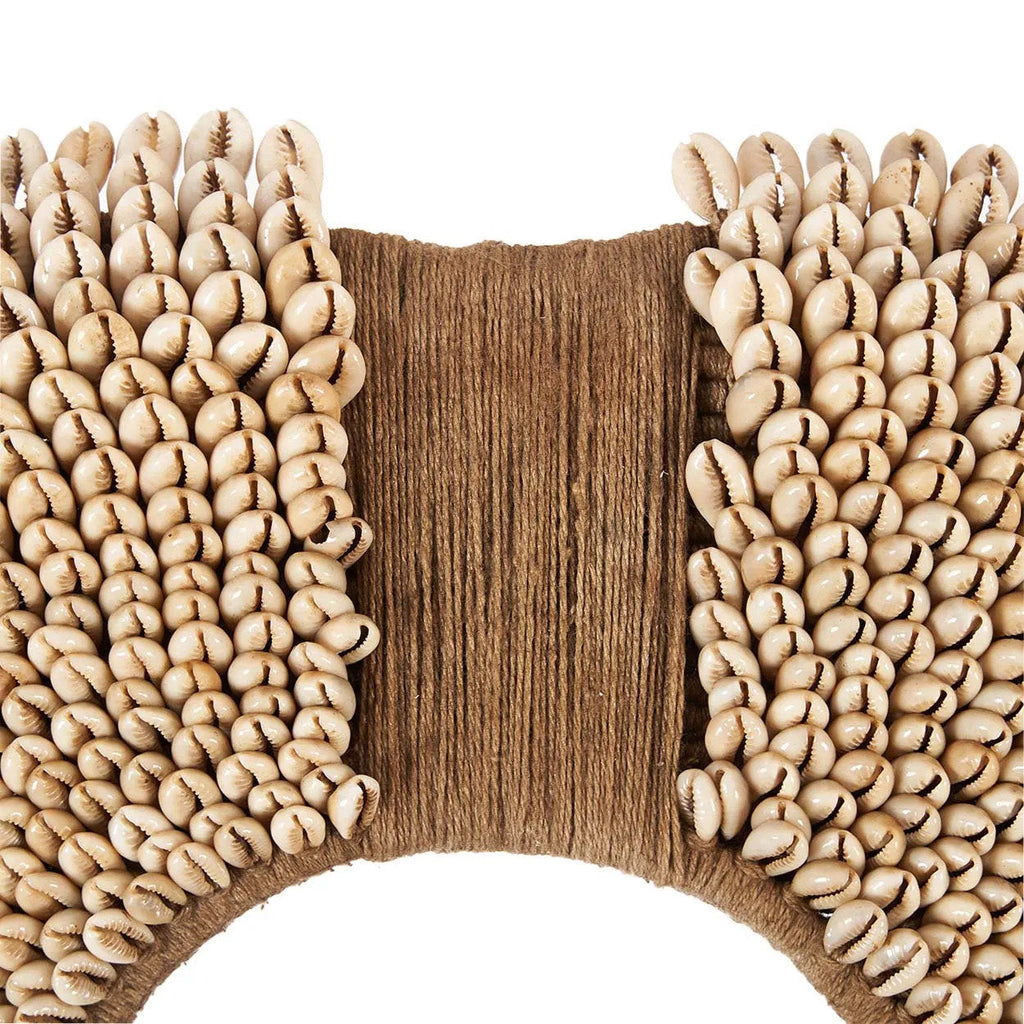 Decoratieobject schelpen op standaard Réunion, naturel – 40 x 10 x 48 cm, voor woonkamer, slaapkamer of gang