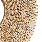 Decoratieobject schelpen op standaard Réunion, naturel – 40 x 10 x 48 cm, voor woonkamer, slaapkamer of gang