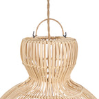 Hanglamp rotan Matcha Whisk handgevlochten, naturel – Ø 50 cm, boho voor eethoek, hal of leesplek