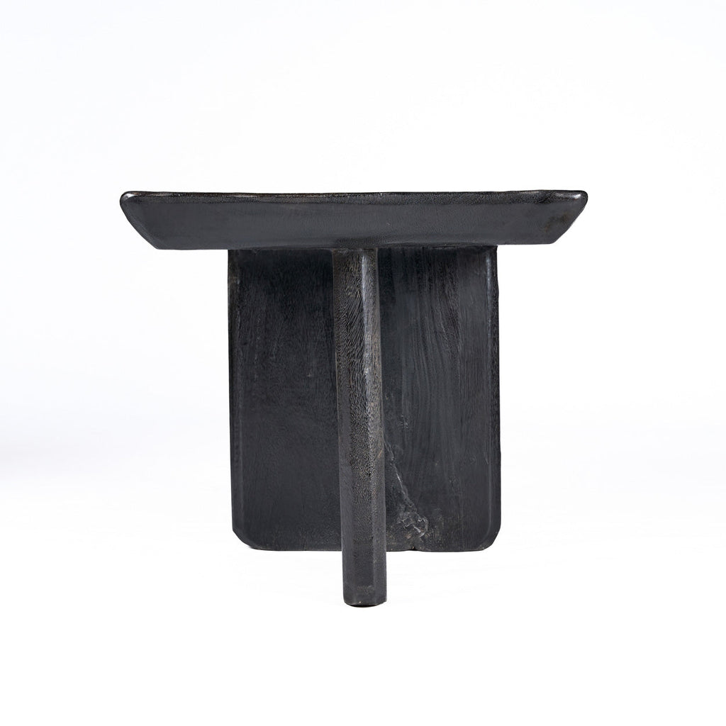 Salontafel mangohout Obsidian zwart, mat – 100 x 50 x 45 cm, woonkamer
