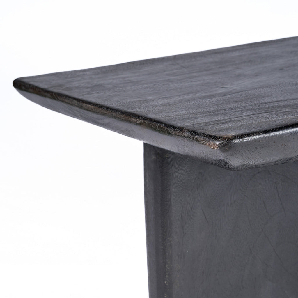 Salontafel mangohout Obsidian zwart, mat – 100 x 50 x 45 cm, woonkamer