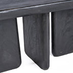 Salontafel mangohout Obsidian zwart, mat – 100 x 50 x 45 cm, woonkamer