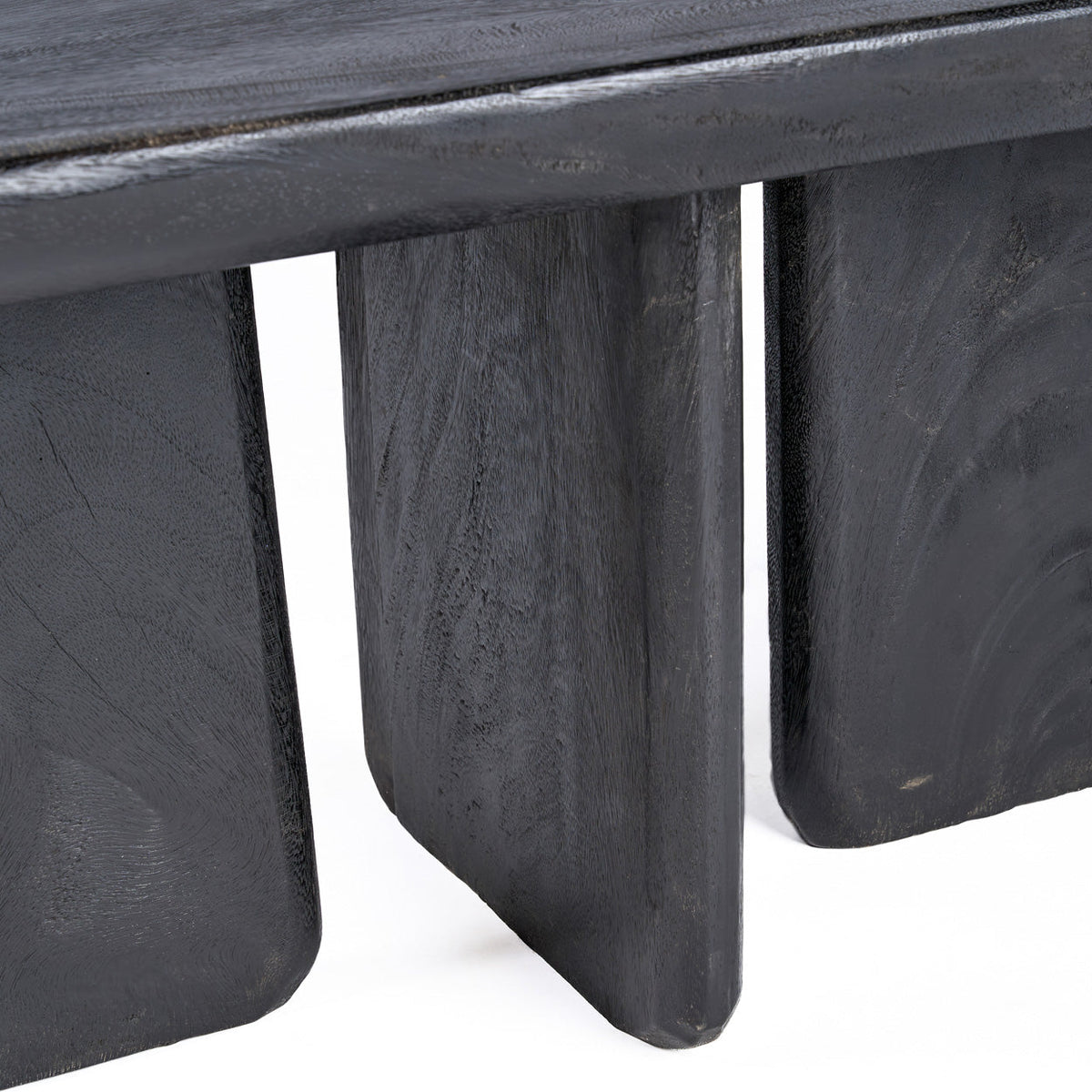 Salontafel mangohout Obsidian zwart, mat – 100 x 50 x 45 cm, woonkamer