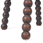 Kruk massief mangohout Dango donker walnoot, bijzettafel of zitplaats – Ø 35 x 50 cm
