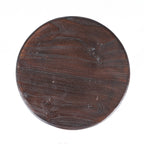 Kruk massief mangohout Dango donker walnoot, bijzettafel of zitplaats – Ø 35 x 50 cm