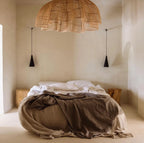 Hanglamp rotan XXL handgeweven Whipped, naturel – Ø 150 x 103 cm, woonkamer en eettafel