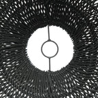 Hanglamp rotan handgevlochten The Cloud zwart, M – Ø 60 x 35 cm voor slaapkamer en woonkamer