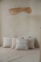 Hanglamp rotan Chapeau handgeweven, naturel – 75 x 75 x 20 cm, zonder snoer en stekker