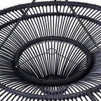 Hanglamp rotan handgeweven Sky zwart XL, Ø 110 x 31 cm voor woonkamer of loft
