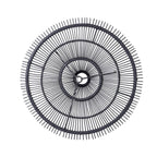 Hanglamp rotan handgeweven Sky zwart XL, Ø 110 x 31 cm voor woonkamer of loft