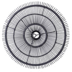 Hanglamp rotan Sky XXL zwart, Ø 150 cm, voor eettafel of zithoek