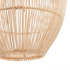 Hanglamp rotan handgevlochten Zuri, naturel – Ø 30 x 48 cm, voor keuken, leeshoek of buiten