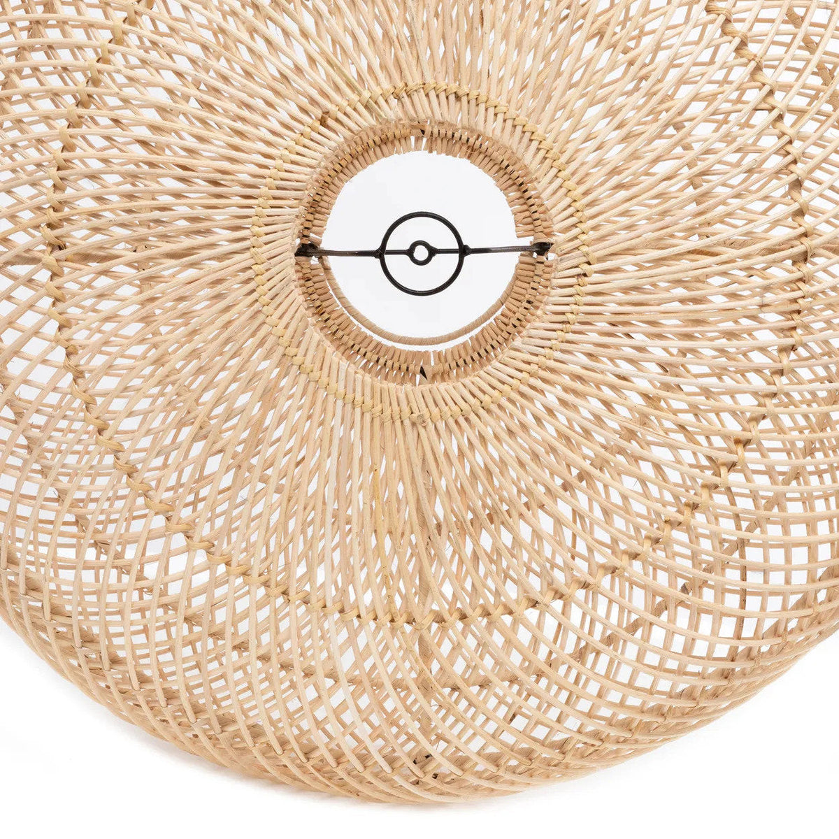 Hanglamp rotan handgeweven Wholly naturel Ø 60 cm, hoogte 32 cm voor slaapkamer en eettafel