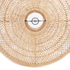 Hanglamp rotan Wholly handgemaakt, naturel – Ø 50 x 28 cm, kap voor slaapkamer of woonkamer