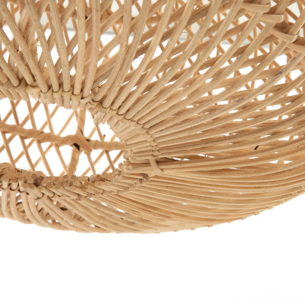 Hanglamp rotan Wholly naturel Ø 40 x 25 cm, handgemaakte kap voor leeshoek, nachtkastje of gang