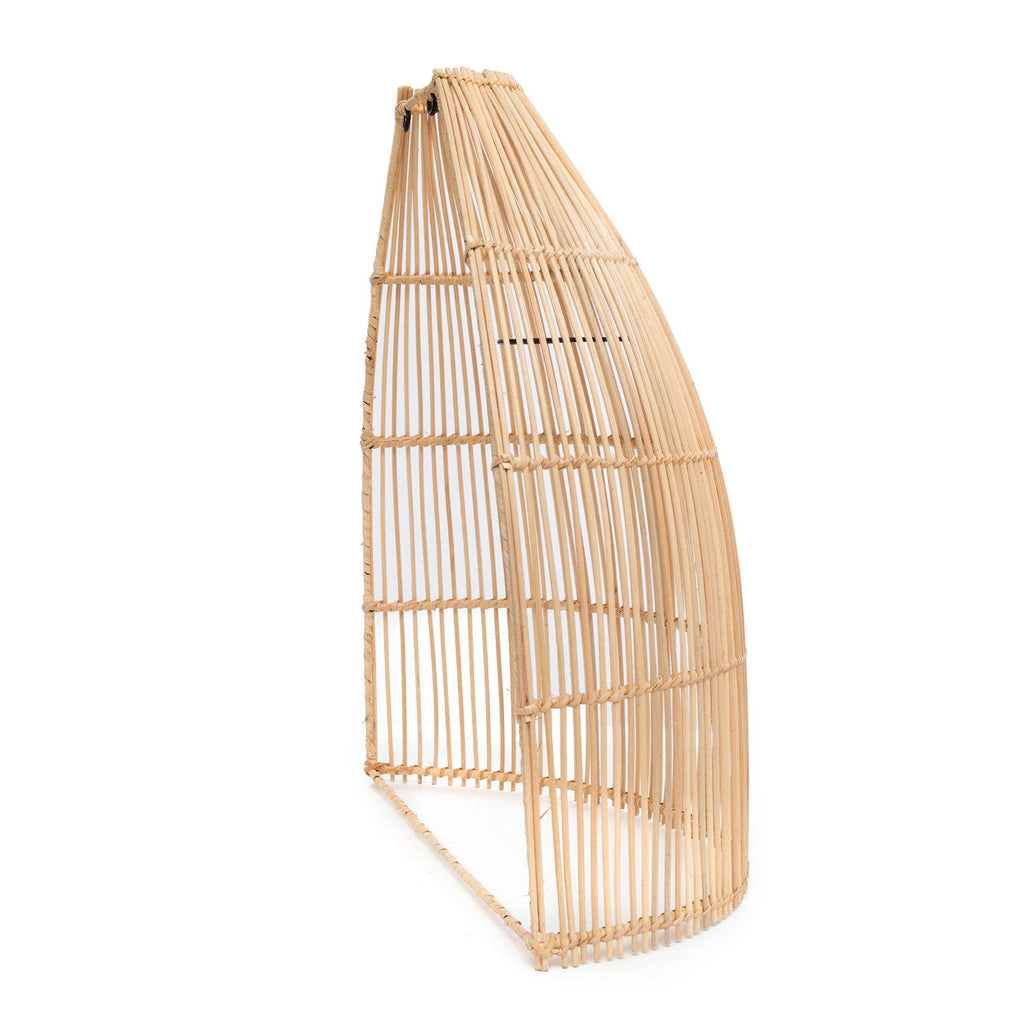 Wandlamp rotan Lalo naturel L – 25 x 45 x 55 cm, conische kap voor woonkamer