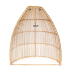 Wandlamp rotan Lalo naturel L – 25 x 45 x 55 cm, conische kap voor woonkamer