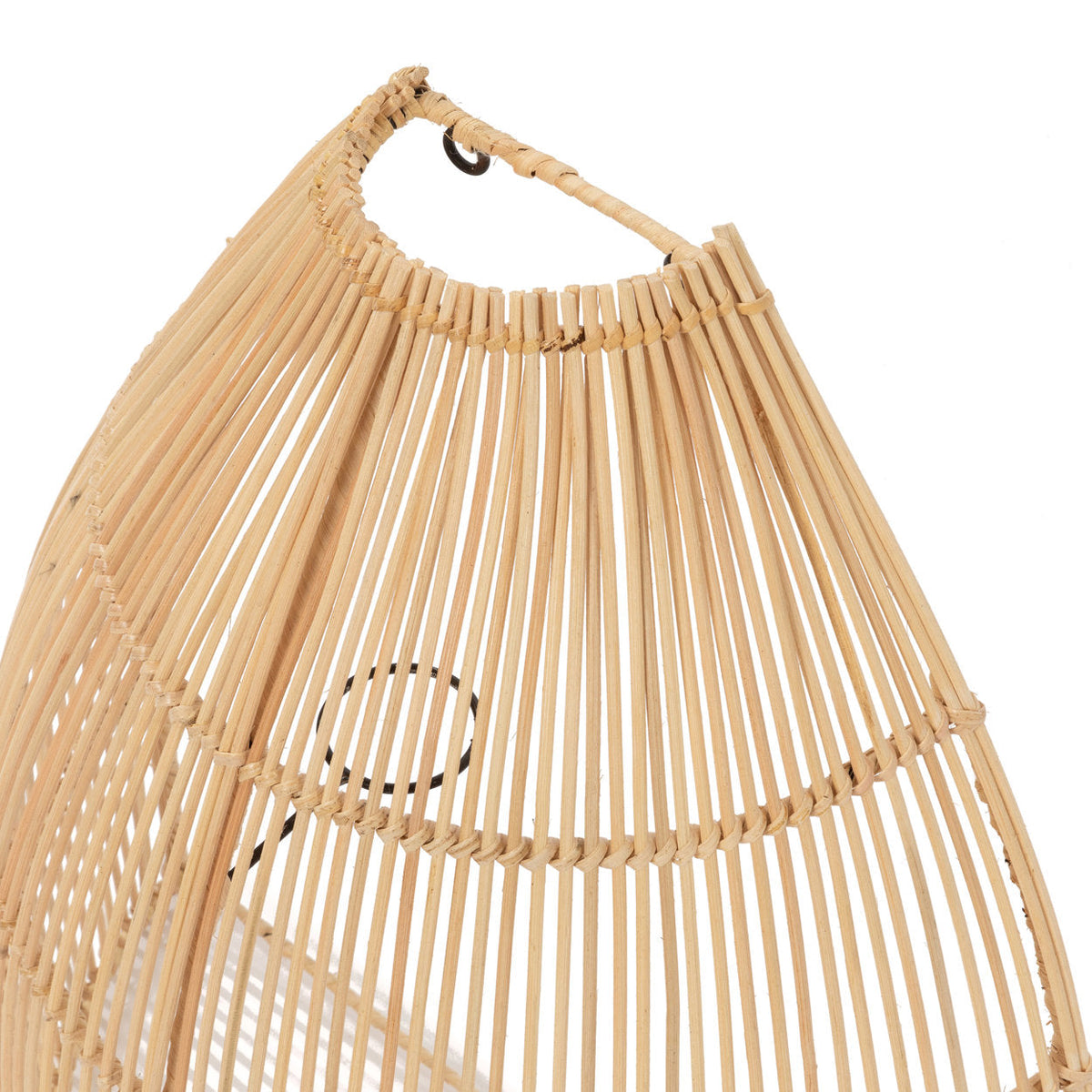 Wandlamp rotan Lalo naturel L – 25 x 45 x 55 cm, conische kap voor woonkamer